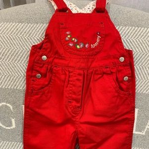 Tommy Hilfiger Baby red overalls